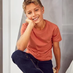 Clearance ID Børne T-shirt i økologisk bomuld - Koral