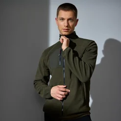 Outlet ID Herre Fleecejakke - Oliven