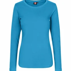 Best ID Interlock Dame Langærmet t-shirt - Turkis