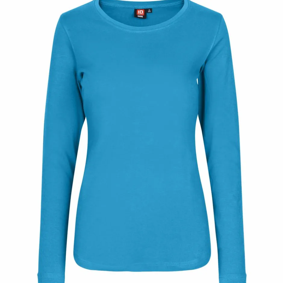 Best ID Interlock Dame Langærmet t-shirt - Turkis