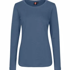 Best ID Interlock Dame Langærmet t-shirt - Indigo
