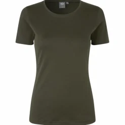 Discount ID Interlock Dame T-shirt - Oliven