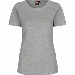 Outlet ID Interlock Dame T-shirt - Grå Melange