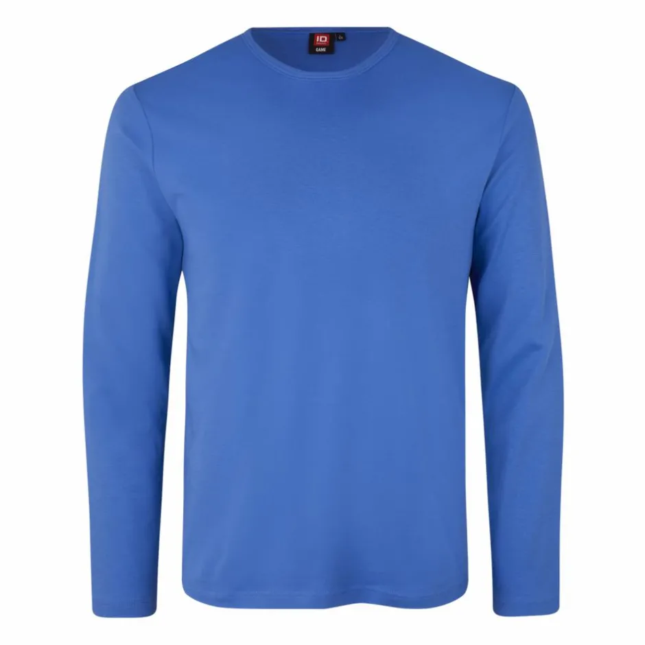 Discount ID Interlock Herre Langærmet t-shirt - Azur