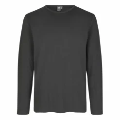 Best ID Interlock Herre Langærmet t-shirt - Koksgrå