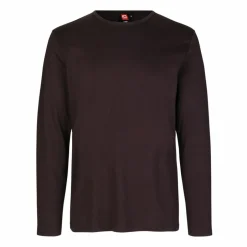 Outlet ID Interlock Herre Langærmet t-shirt - Mørk Bordeaux