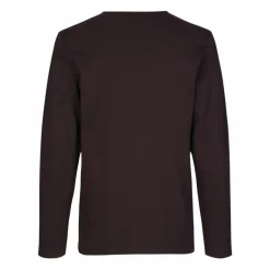 Outlet ID Interlock Herre Langærmet t-shirt - Mørk Bordeaux