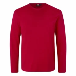 Online ID Interlock Herre Langærmet t-shirt - Rød