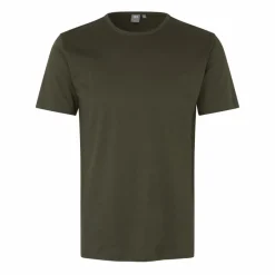 Discount ID Interlock Herre T-shirt - Oliven