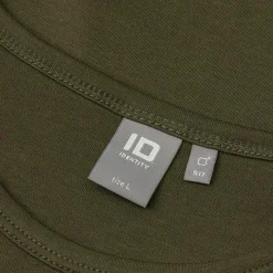 Discount ID Interlock Herre T-shirt - Oliven