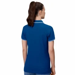 Hot ID Kontrast Dame Polo - Azur