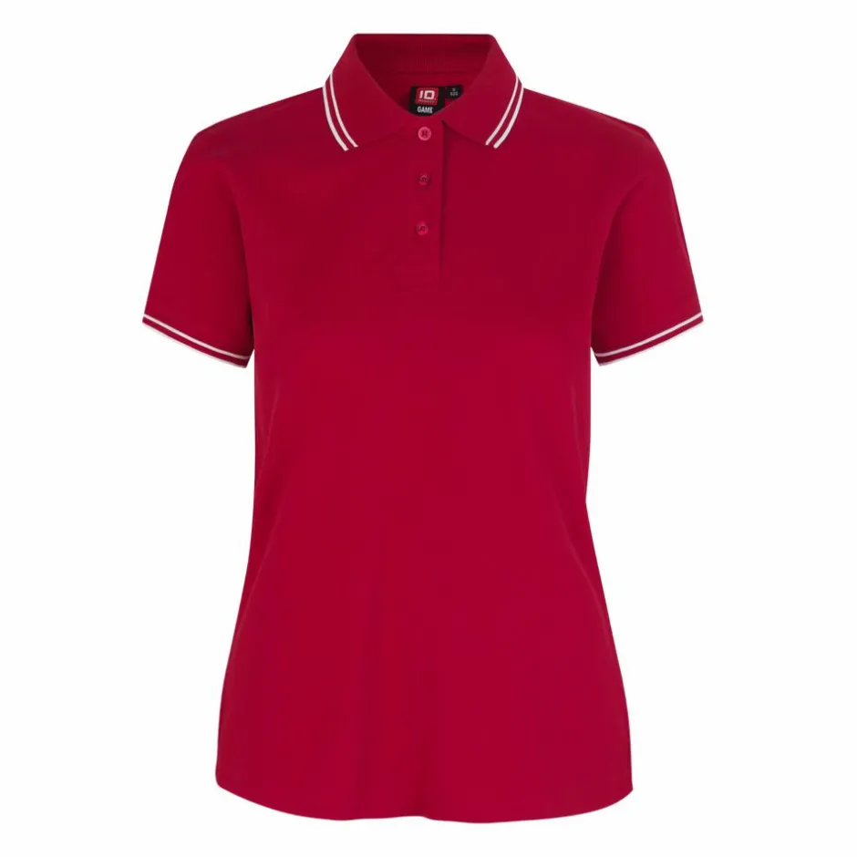 Best ID Kontrast Dame Polo - Red