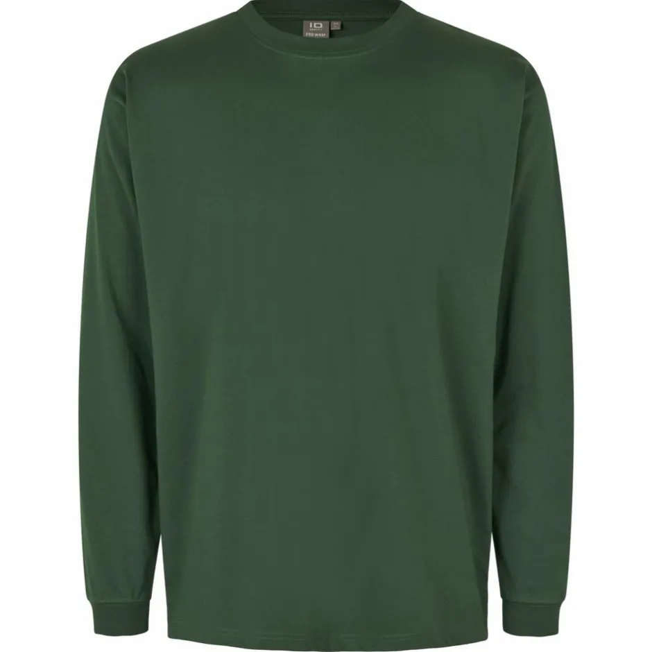 Hot ID Pro Wear Herre Langærmet t-shirt - Flaskegrøn