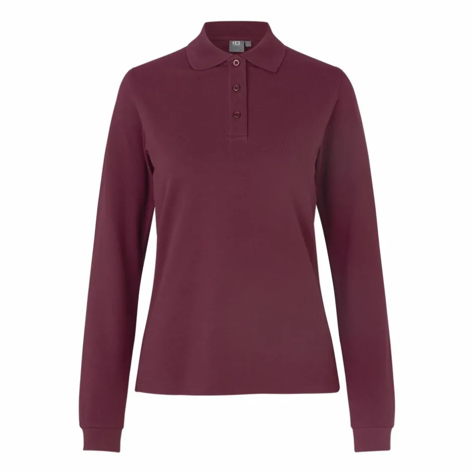Hot ID Stretch Dame Polo - Bordeaux