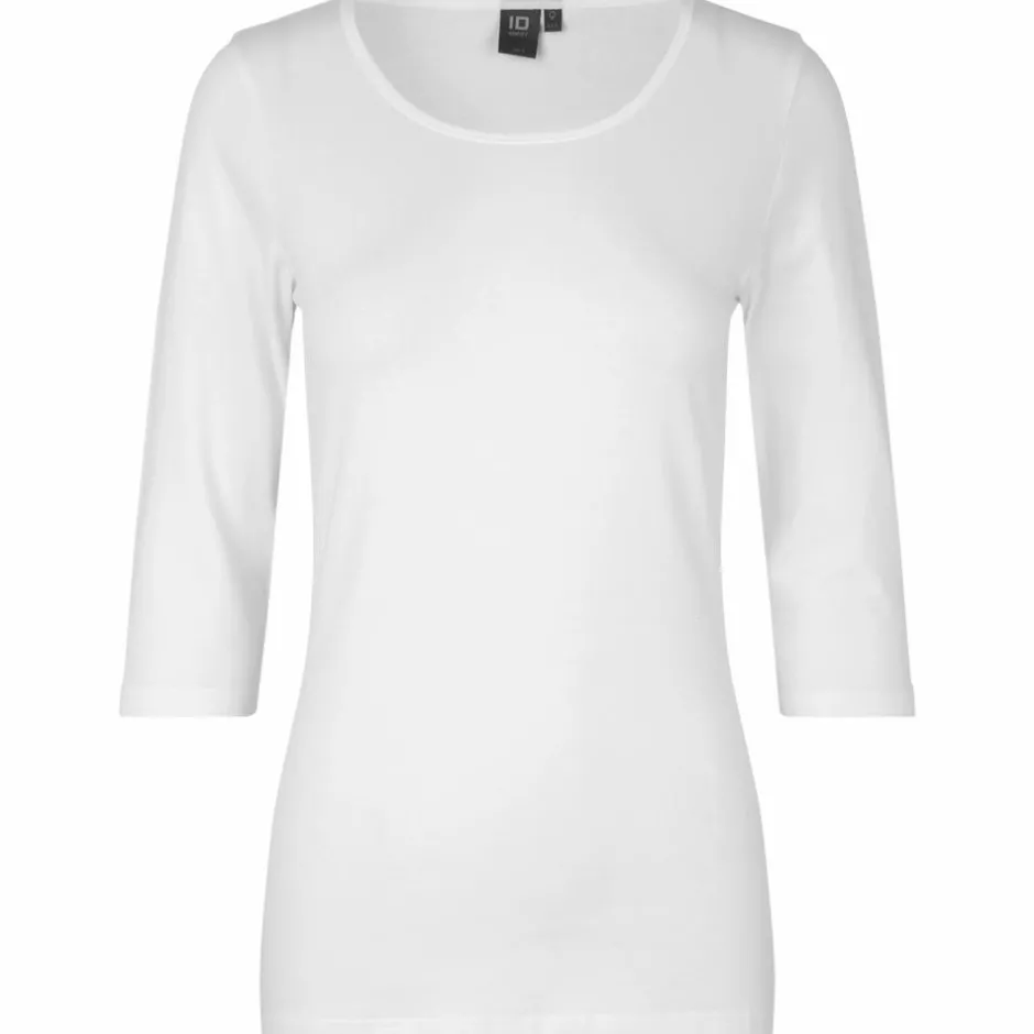 Best ID Stretch Dame Trøje m. stretch - Hv Hvid
