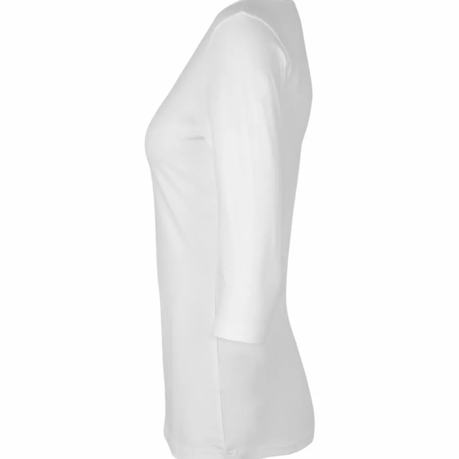 Best ID Stretch Dame Trøje m. stretch - Hv Hvid