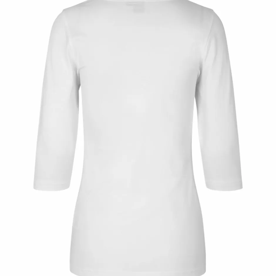 Best ID Stretch Dame Trøje m. stretch - Hv Hvid