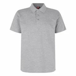 Sale ID Stretch Herre Polo - Grey Melange