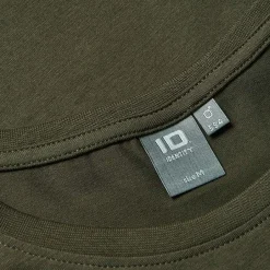 Sale ID Stretch Herre T-shirt m. stretch - Oliven