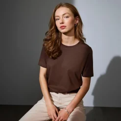 Outlet ID T-time Dame T-shirt - Mocca