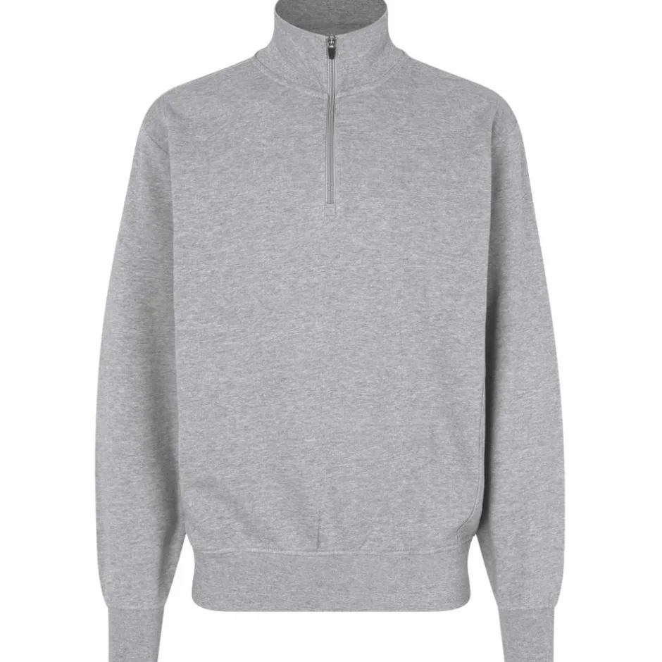 Clearance ID Zip Herre Sweatshirt - Grå Melange