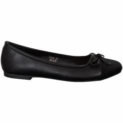 New Ideal Shoes Dame Ballerina - Sort