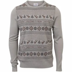 Clearance NN Jule Herre Striktrøje - Grå