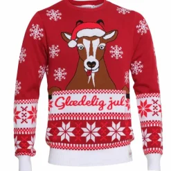 Sale NN Jule Unisex Striktrøje i økologisk bomuld - Red