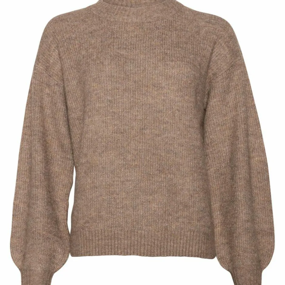 Best Kopenhaken Svelmø Dame Striktrøje - Dark Camel