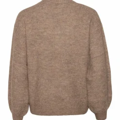 Best Kopenhaken Svelmø Dame Striktrøje - Dark Camel