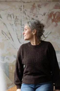 Online Kopenhaken Svelmø Dame Striktrøje - Earth Brown