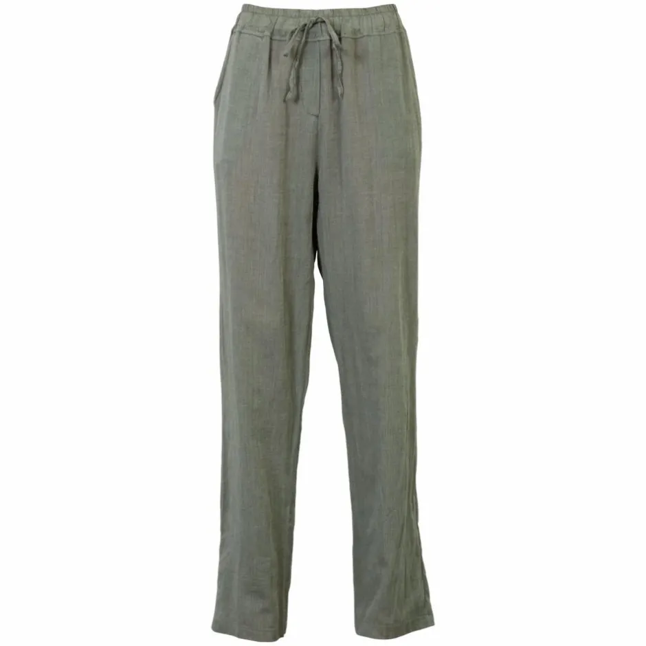 Best NN Leonora Dame Bukser i hørmix Plus Size - Green