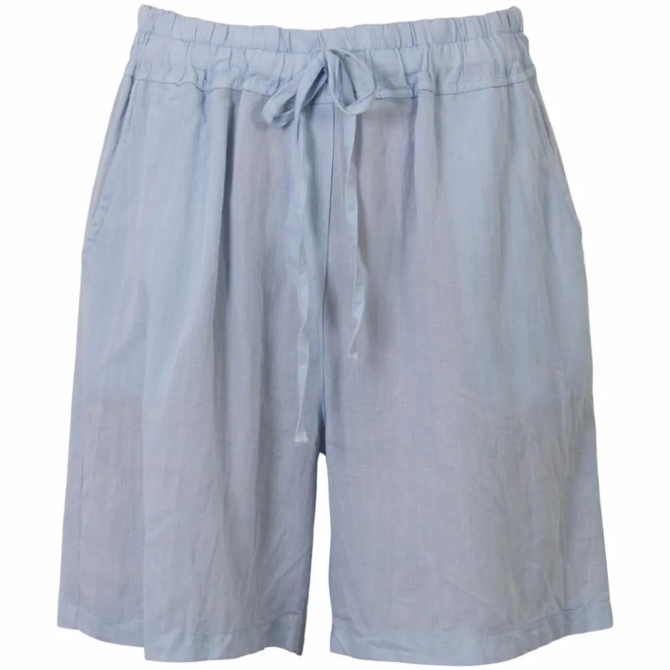 NN Leonora Dame Shorts i hørmix - Heavenly Blue