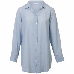 New NN Leonora Dame Skjorte i hørmix - Heavenly Blue