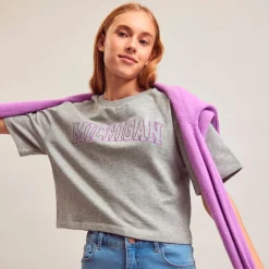 New LMTD Pige T-shirt i økologisk bomuld - Grey Melange