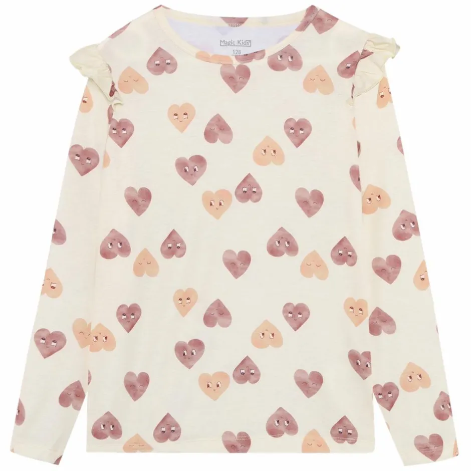 Best Magic Kids Pige Bluse - Sandshell