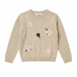 Clearance Magic Kids Pige Striktrøje - Sandshell