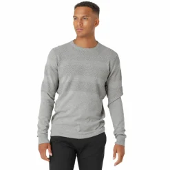 Outlet Marcus Affleck Herre Striktrøje - Lt. Grey Mix