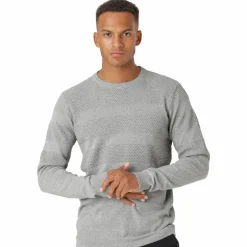 Outlet Marcus Affleck Herre Striktrøje - Lt. Grey Mix