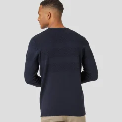 New Marcus Affleck Herre Striktrøje - Dark Navy