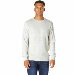 Sale Marcus Affleck Herre Striktrøje - Antic White