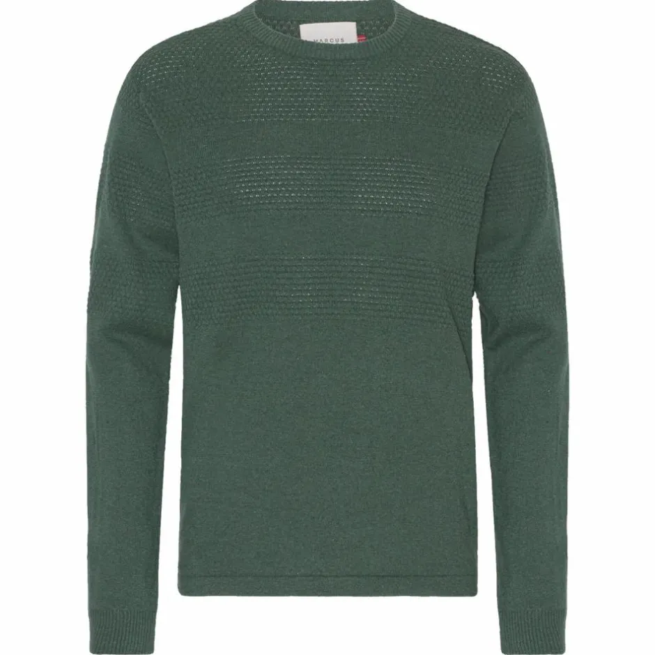 Best Marcus Affleck Herre Striktrøje - Urban Green Mix