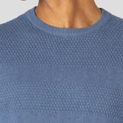 Sale Marcus Affleck Herre Striktrøje - Blue Mix