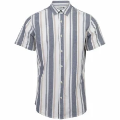 Best Marcus Aggasi Herre Kortærmet skjorte i hørmix - Off white