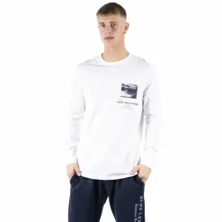 Marcus Ardy Herre Langærmet t-shirt - White