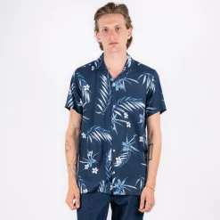 Outlet Marcus Boz Herre Kortærmet skjorte - Dk. Navy