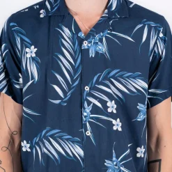 Outlet Marcus Boz Herre Kortærmet skjorte - Dk. Navy