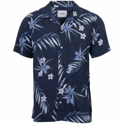 Outlet Marcus Boz Herre Kortærmet skjorte - Dk. Navy