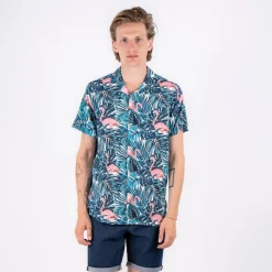 Outlet Marcus Boz Herre Kortærmet skjorte - Blue