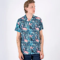 Outlet Marcus Boz Herre Kortærmet skjorte - Blue